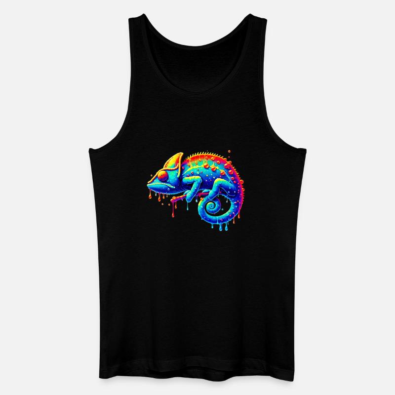 Chamäleon - Männer Bio Tank Top - Schwarz
