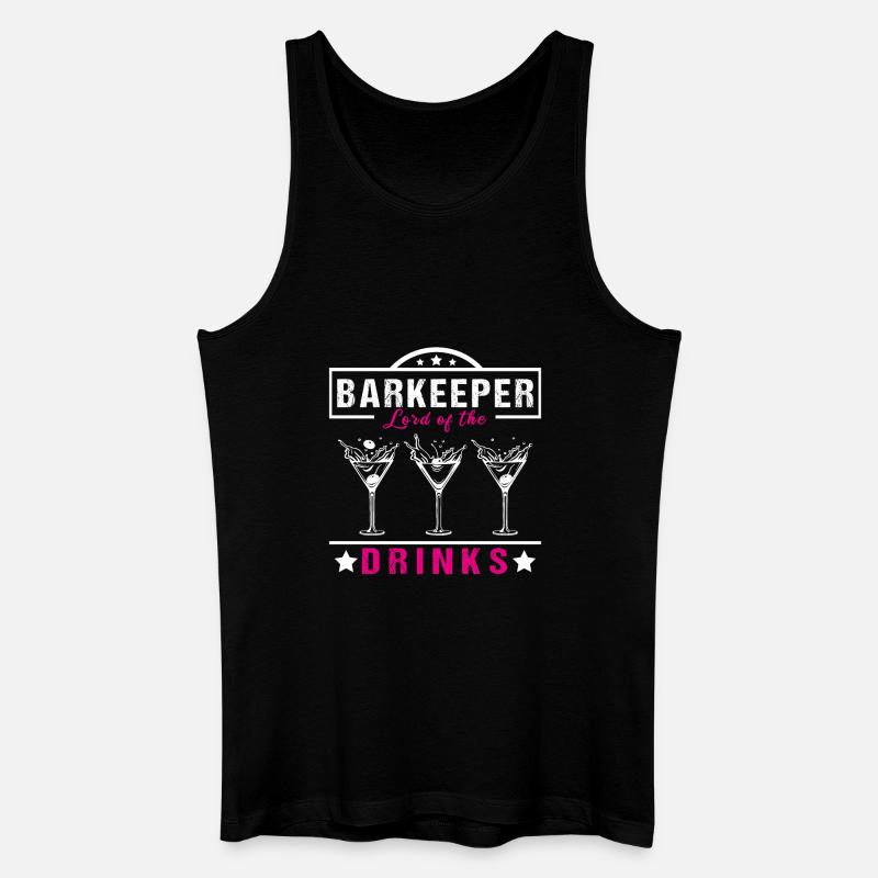 Barkeeper Lord - Männer Bio Tank Top - Schwarz