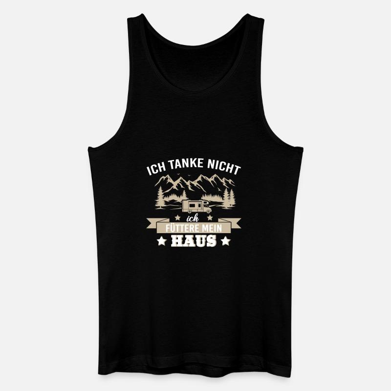 Camping Wohnwagen zelten - Männer Bio Tank Top - Schwarz