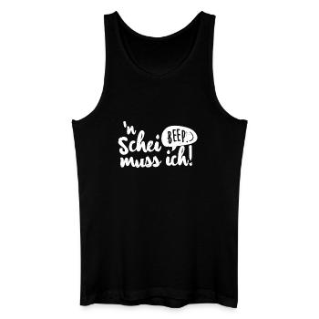 Humorvolles Spruchdesign mit Revoluzzer Flair. - Männer Bio Tank Top - Schwarz - Vorne