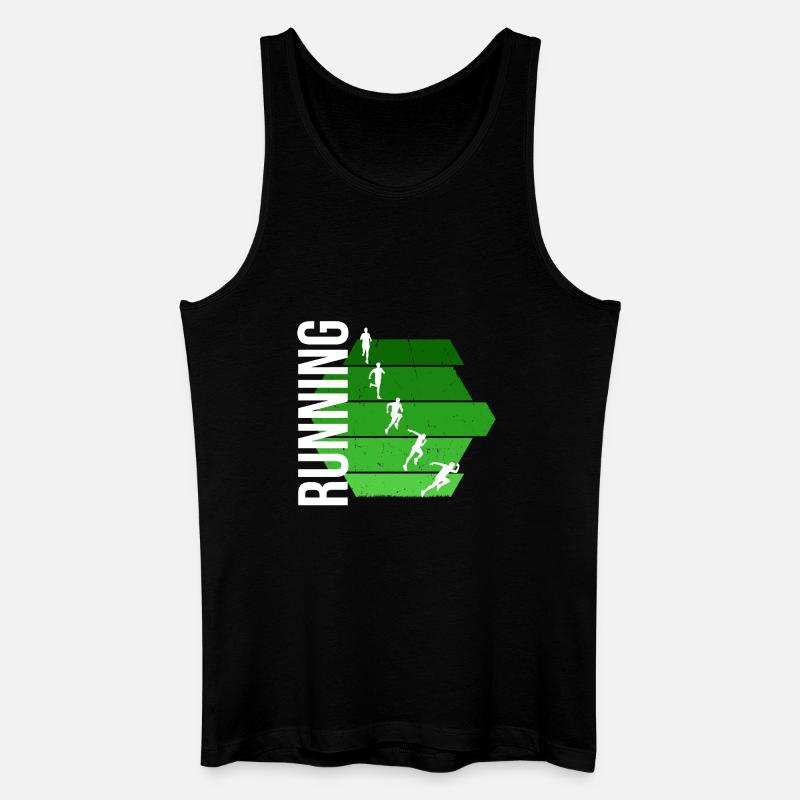 Running - Männer Bio Tank Top - Schwarz