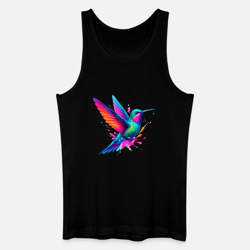 Kolibri - Männer Bio Tank Top - Schwarz