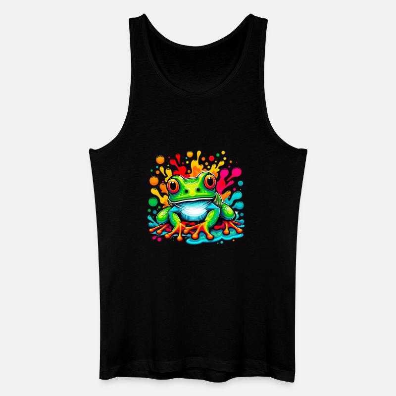 Frosch - Männer Bio Tank Top - Schwarz