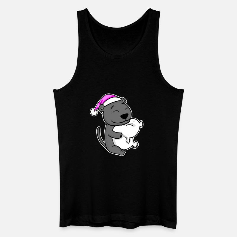 Tired Sleeping In Sleeping Pink - Men’s Organic Tank Top - black