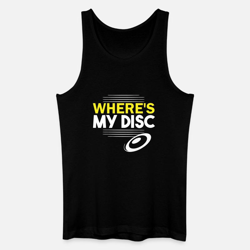 Wo ist meine Disc? - Männer Bio Tank Top - Schwarz