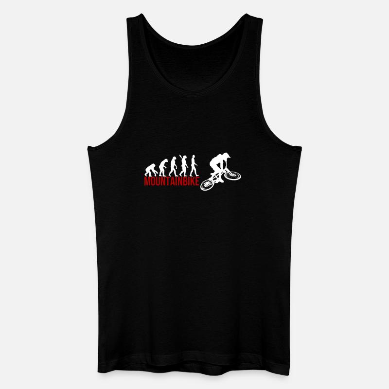 Evolution Mountainbike - Männer Bio Tank Top - Schwarz