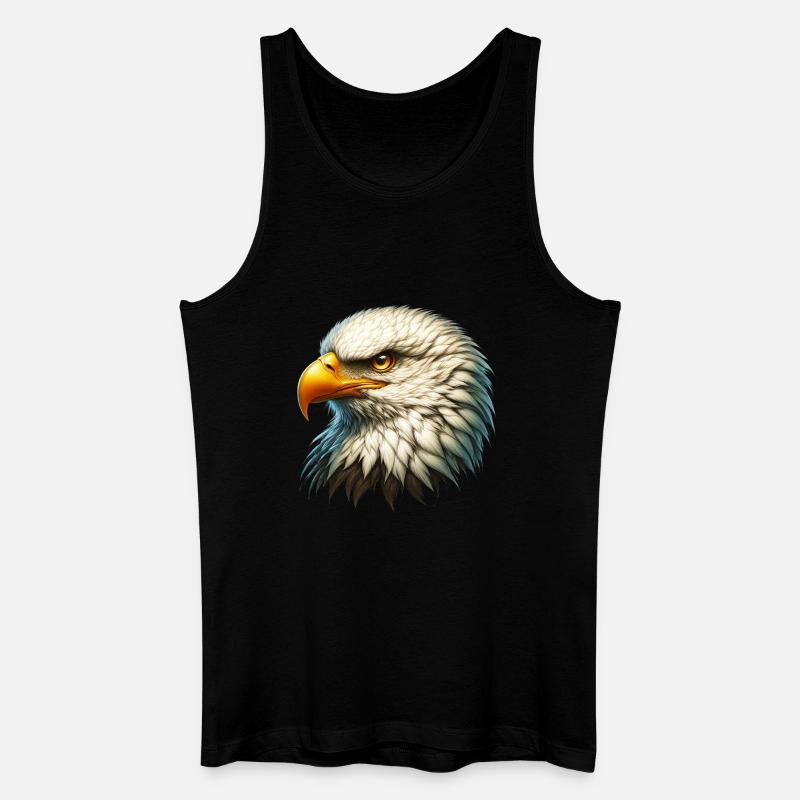 Adler - Männer Bio Tank Top - Schwarz