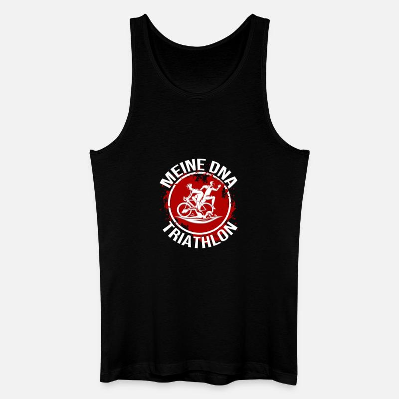 Mein DNA - Triathlon - Männer Bio Tank Top - Schwarz