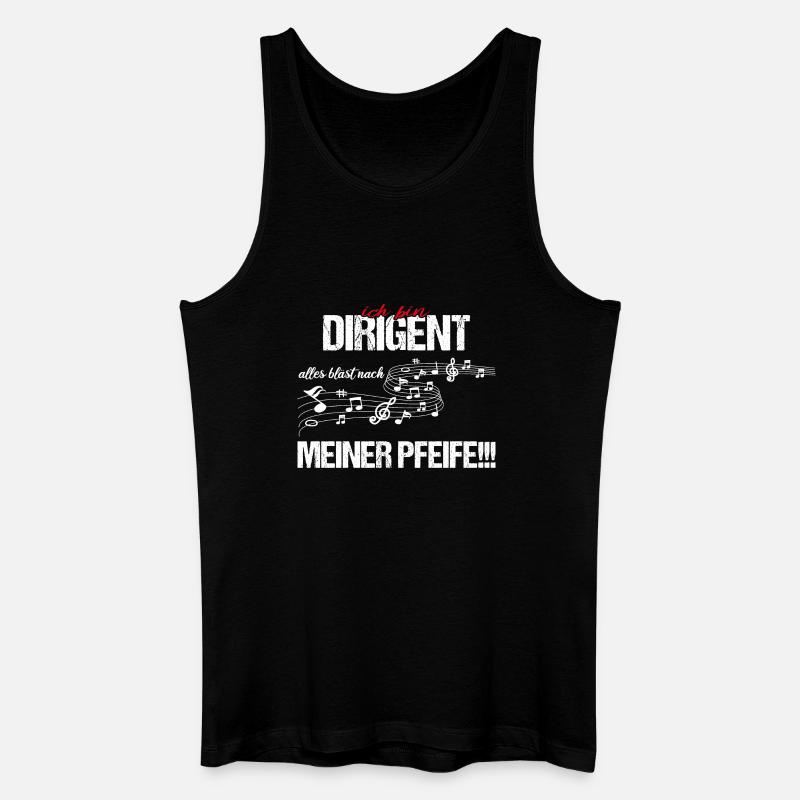 Ich bin Dirigent - Männer Bio Tank Top - Schwarz