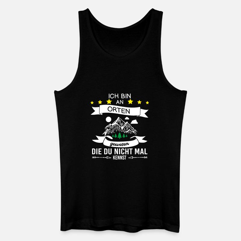Wandern Berge Wanderer - Männer Bio Tank Top - Schwarz