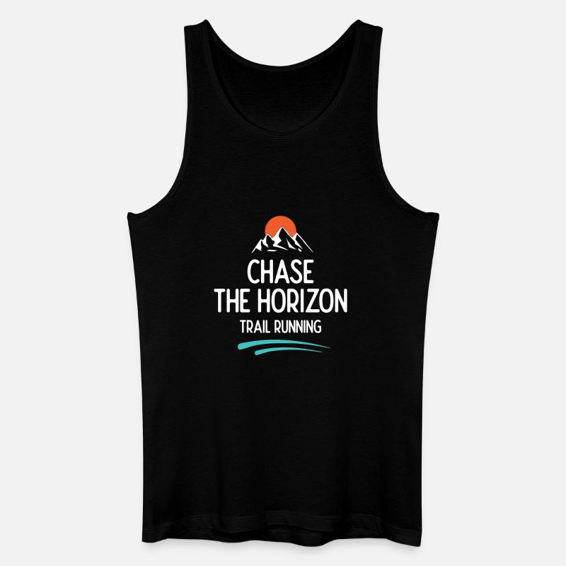 Trailrunning - Jagd auf den Horizont - Männer Bio Tank Top - Schwarz