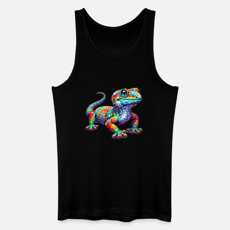 Gecko - Männer Bio Tank Top - Schwarz