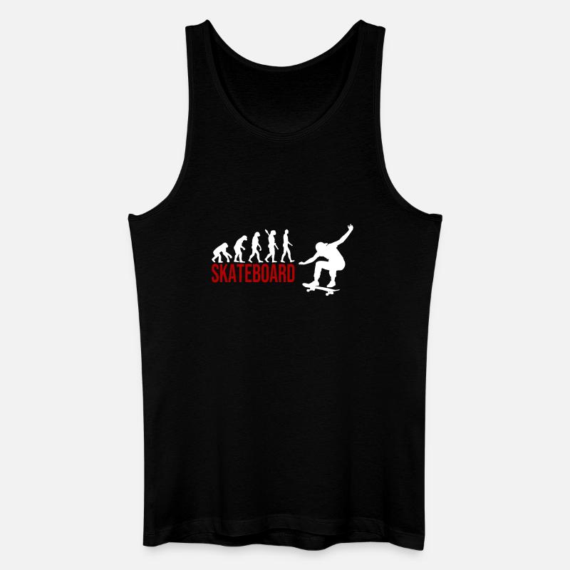 Evolution Skateboard - Männer Bio Tank Top - Schwarz