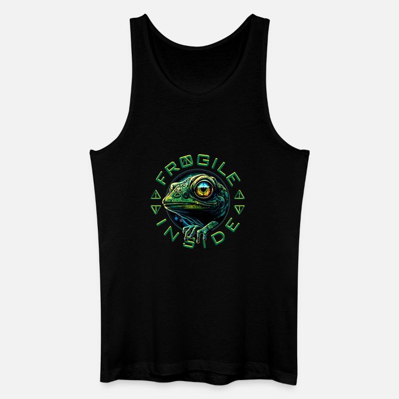 Frogile Inside - Männer Bio Tank Top - Schwarz
