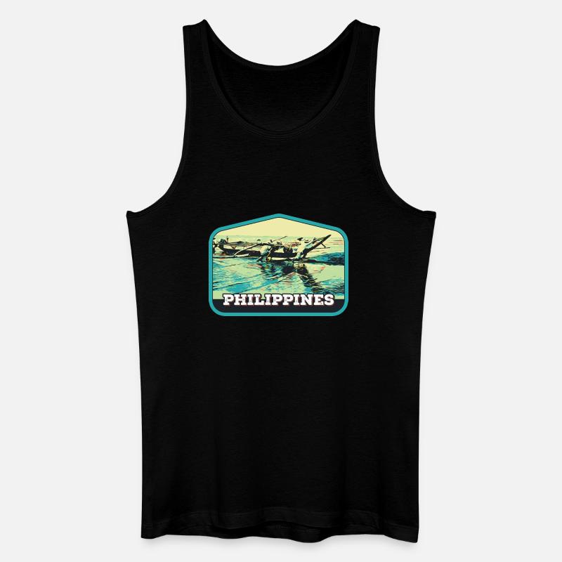 Authentisches Angeln auf den Philippinen - Männer Bio Tank Top - Schwarz