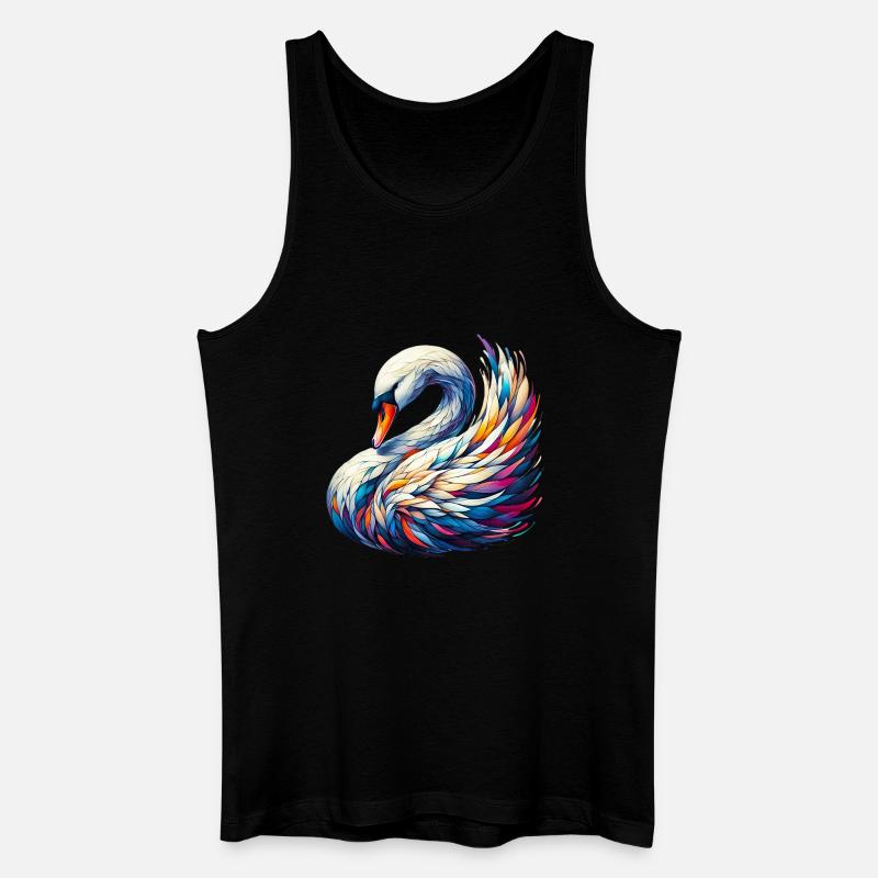 Schwan - Männer Bio Tank Top - Schwarz