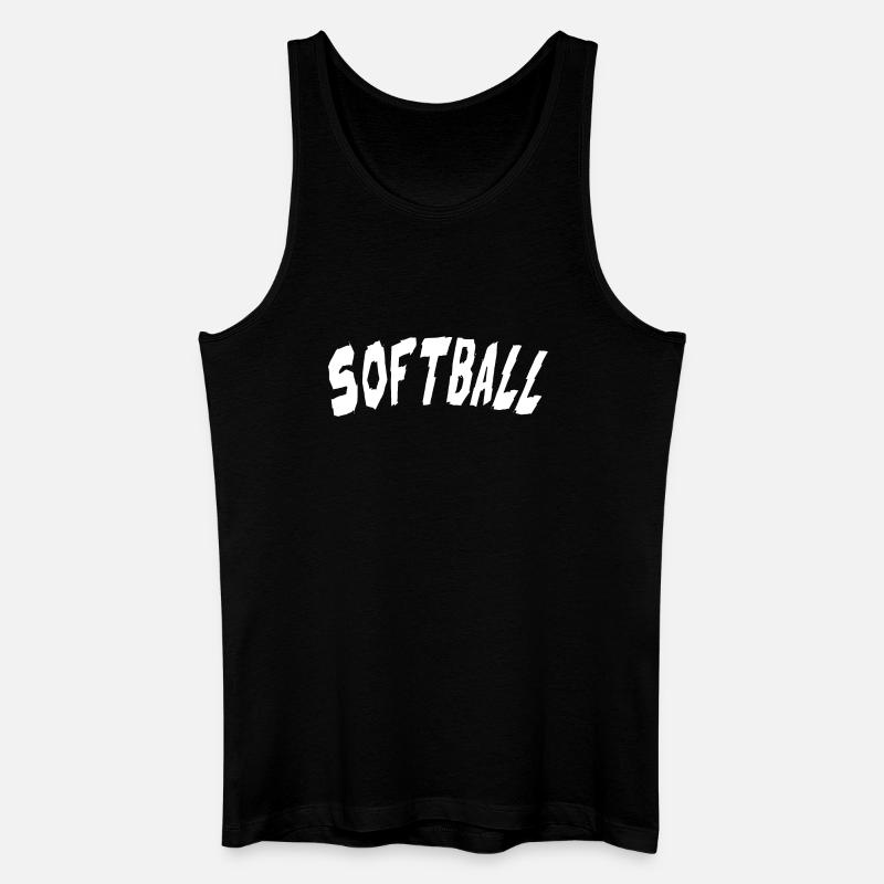 Softball - Männer Bio Tank Top - Schwarz