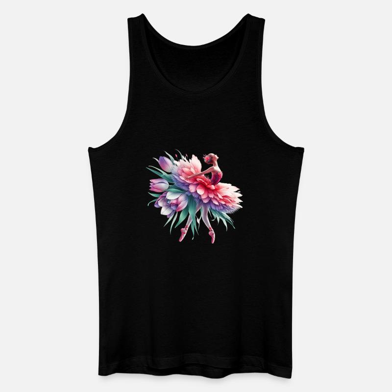 Balletttänzerin mit Tutu - Männer Bio Tank Top - Schwarz