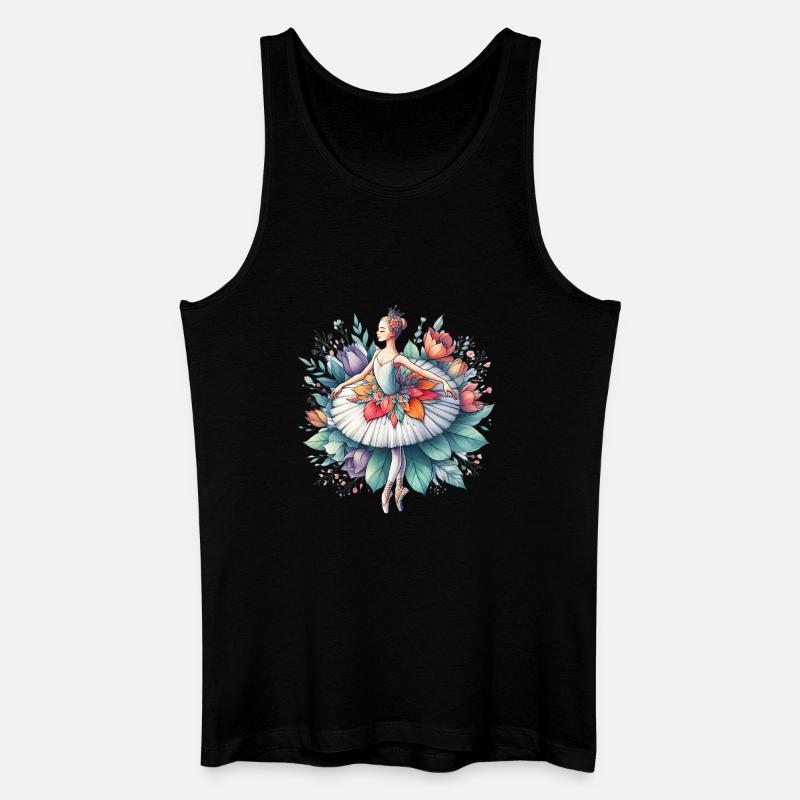 Balletttänzerin mit Tutu - Männer Bio Tank Top - Schwarz