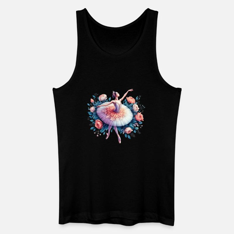 Danseuse de ballet avec tutu - Débardeur bio Homme - noir