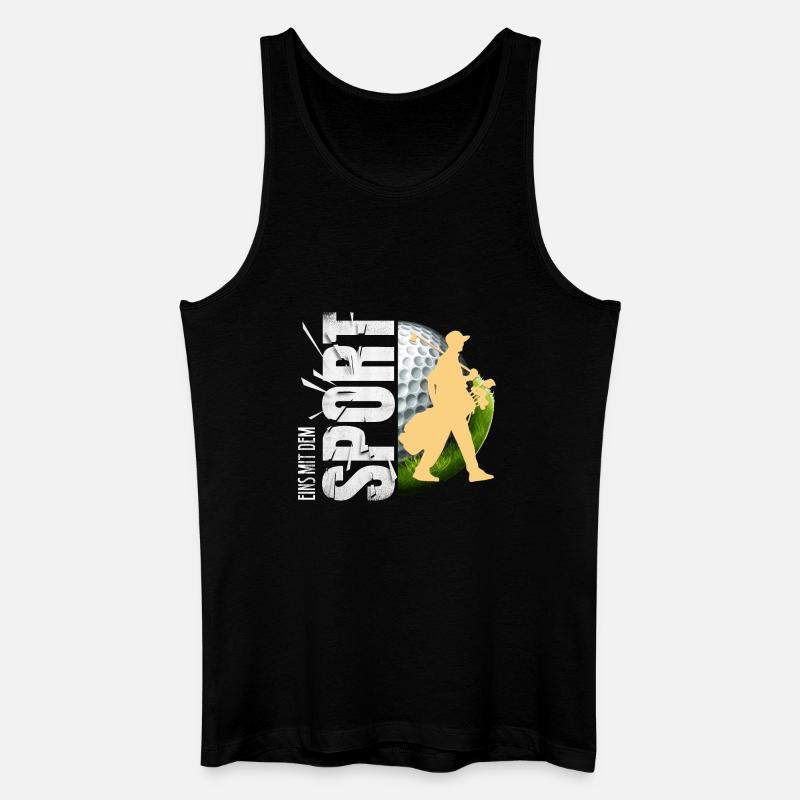 Eins mit dem Sport - Männer Bio Tank Top - Schwarz