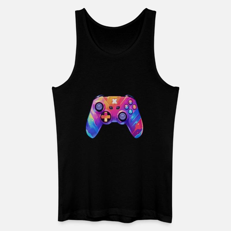 Pixel-Art-Videospiel-Controller - Männer Bio Tank Top - Schwarz
