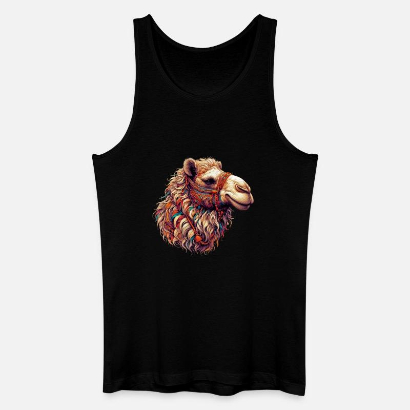 Kamel - Männer Bio Tank Top - Schwarz