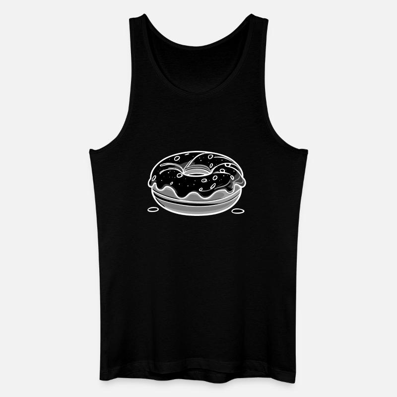 Donut - white - Männer Bio Tank Top - Schwarz