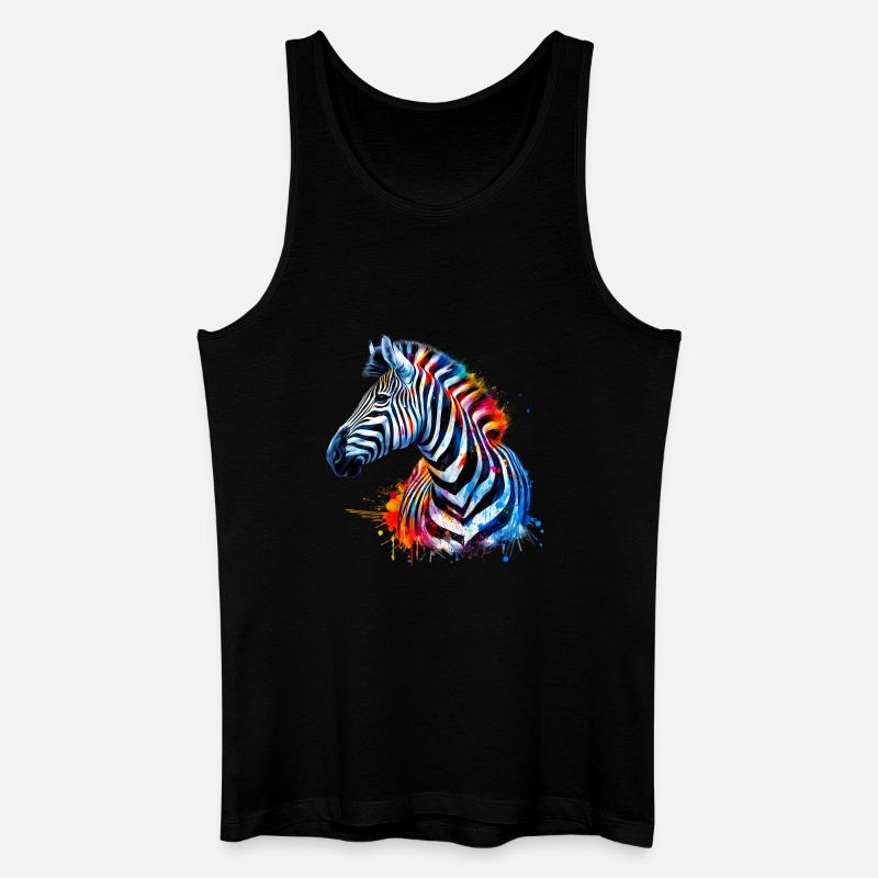 Zebra - Men’s Organic Tank Top - black