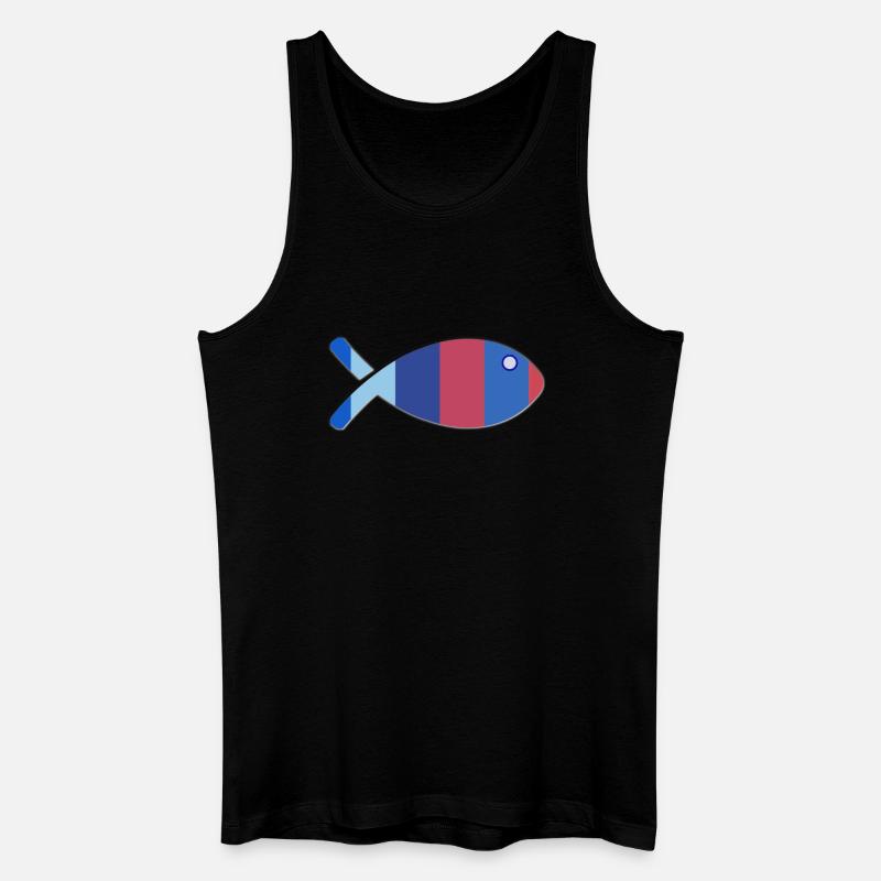 FISCH - Männer Bio Tank Top - Schwarz