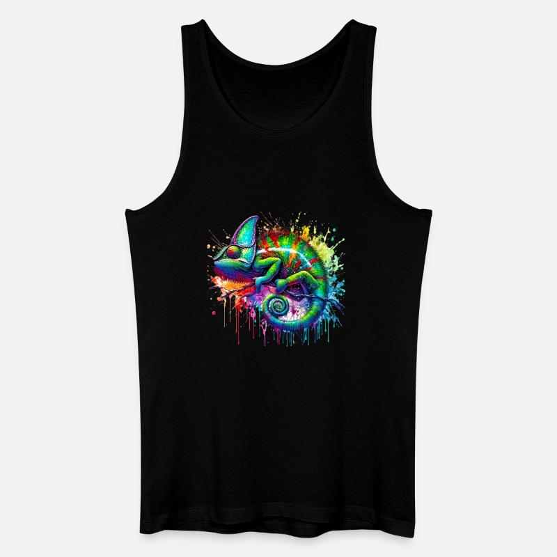 Chamäleon - Männer Bio Tank Top - Schwarz