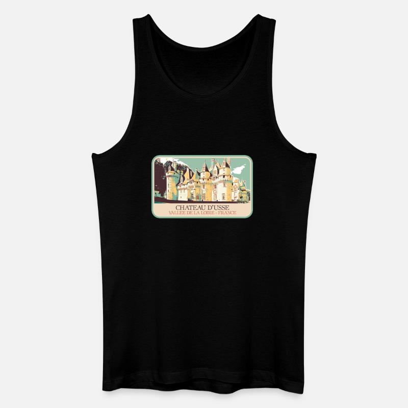 Château d'Ussé, Loire-Tal - Männer Bio Tank Top - Schwarz