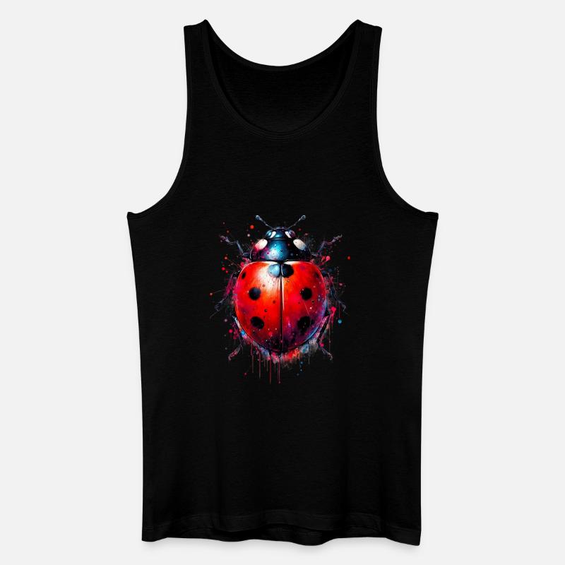 Marienkäfer - Männer Bio Tank Top - Schwarz