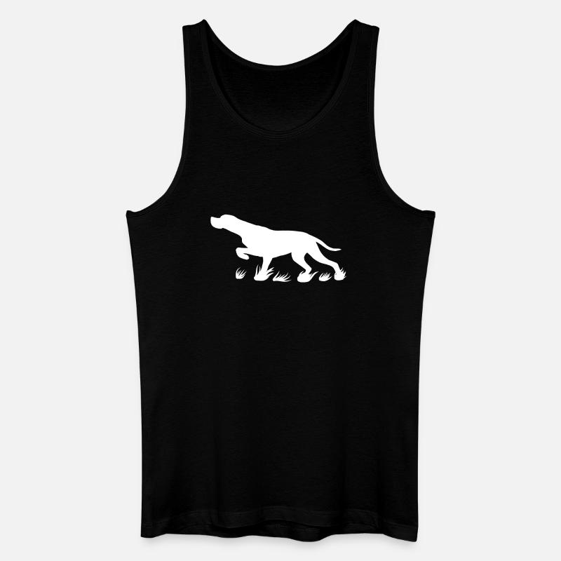 Pointer vorstehend (weiss) - Männer Bio Tank Top - Schwarz