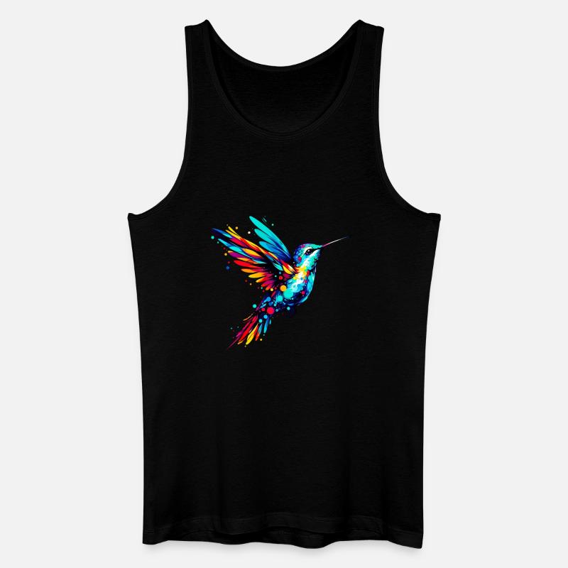Kolibri - Männer Bio Tank Top - Schwarz