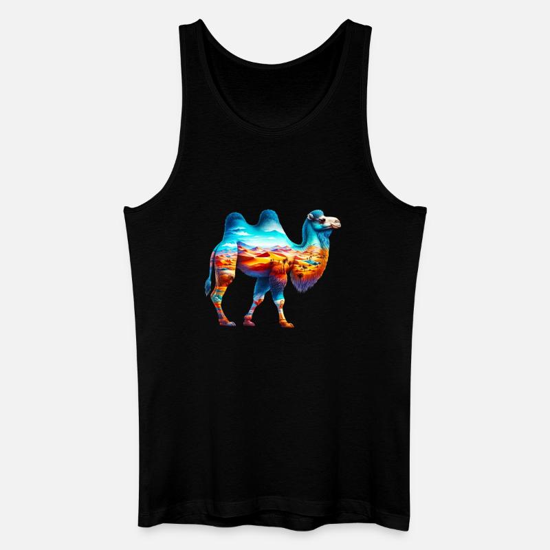 Kamel - Männer Bio Tank Top - Schwarz