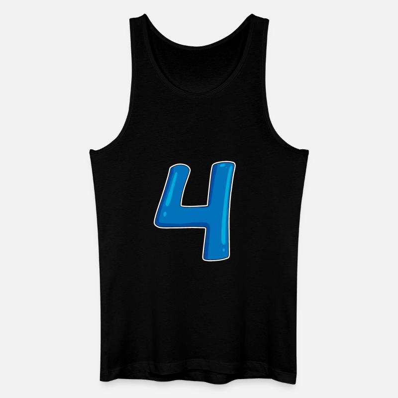 4 - Männer Bio Tank Top - Schwarz