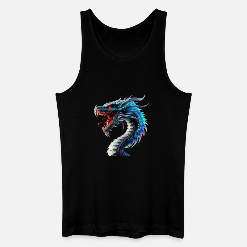 Drache (02) - Männer Bio Tank Top - Schwarz