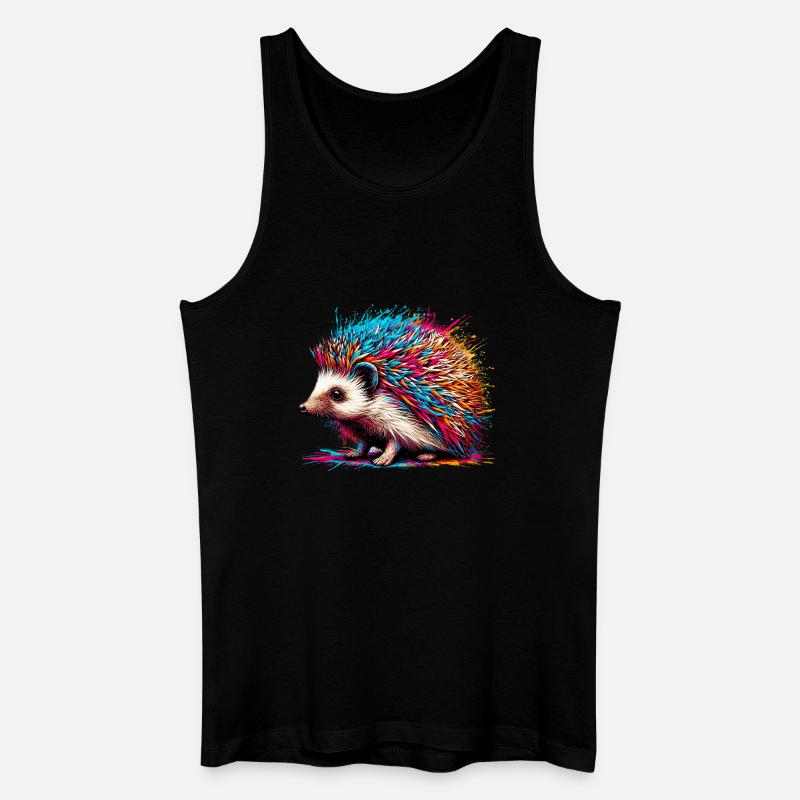 Igel - Männer Bio Tank Top - Schwarz