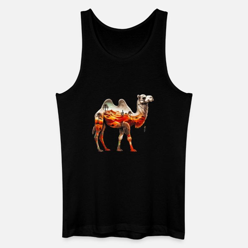 Kamel - Männer Bio Tank Top - Schwarz