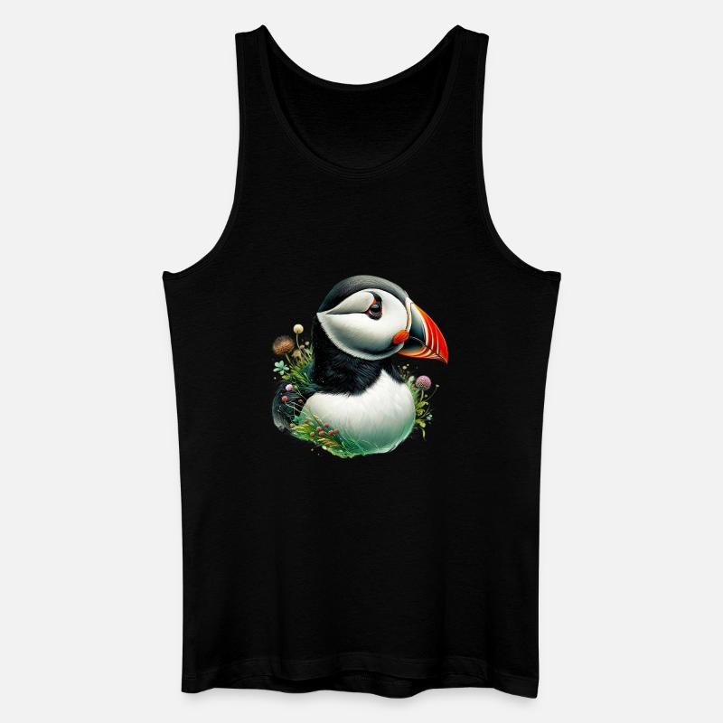Papageitaucher - Männer Bio Tank Top - Schwarz