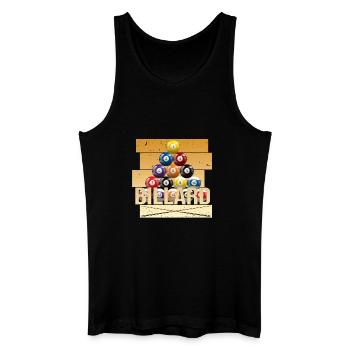 Billard - Männer Bio Tank Top - Schwarz - Vorne