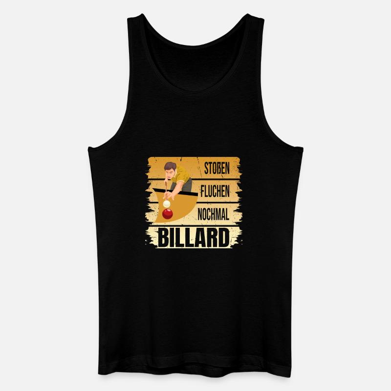 Stoßen - Fluchen - Nochmal - Billard - Männer Bio Tank Top - Schwarz