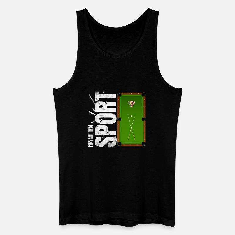 Eins mit dem Sport - Billard - Männer Bio Tank Top - Schwarz
