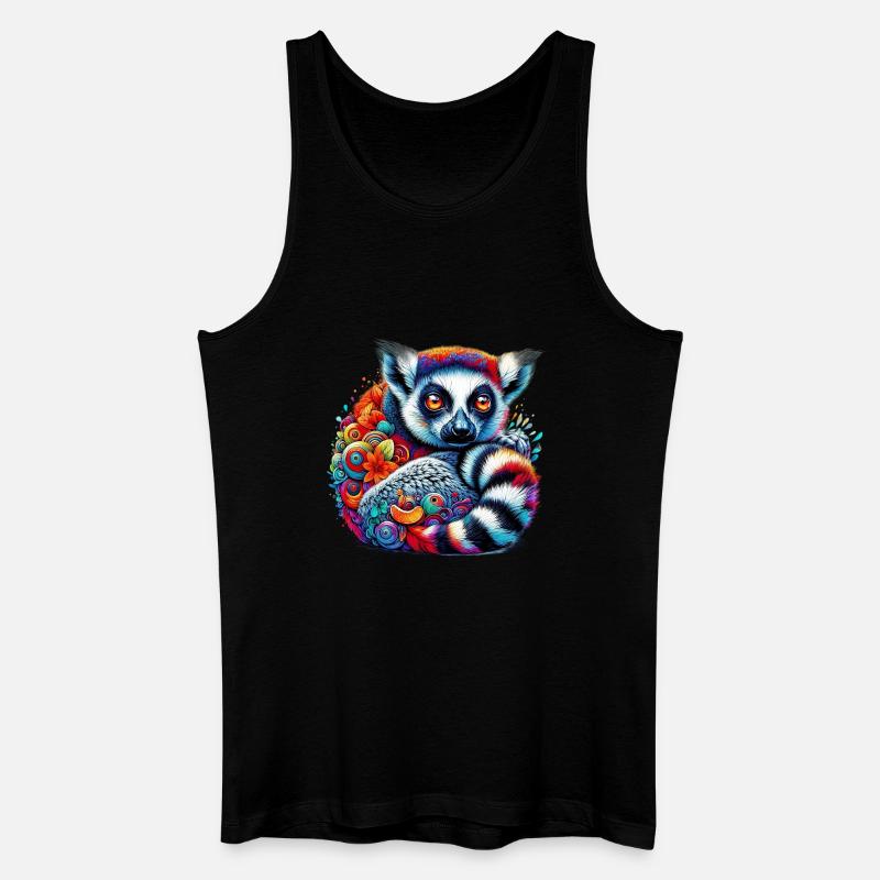 Lemur - Männer Bio Tank Top - Schwarz