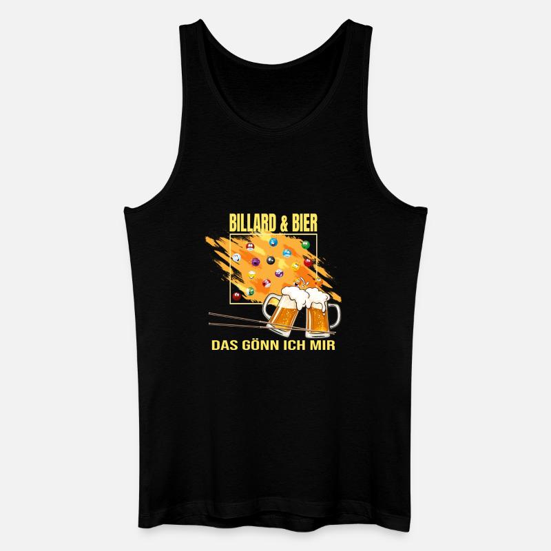 Billard & Bier - Das gönn ich mir - Männer Bio Tank Top - Schwarz