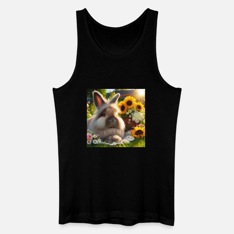 Graues Angorakaninchen - Männer Bio Tank Top - Schwarz