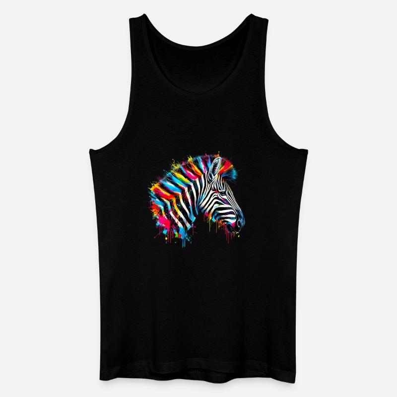 Zebra - Men’s Organic Tank Top - black
