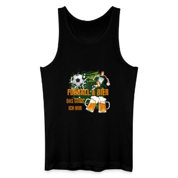 Fußball & Bier - Das gönn ich mir - Männer Bio Tank Top - Schwarz - Vorne