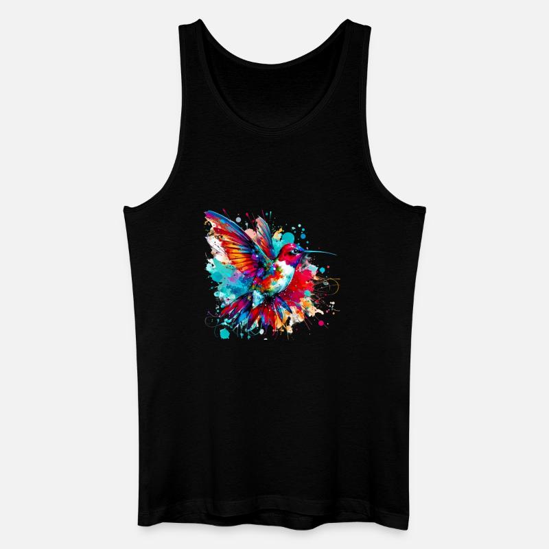 Kolibri - Männer Bio Tank Top - Schwarz